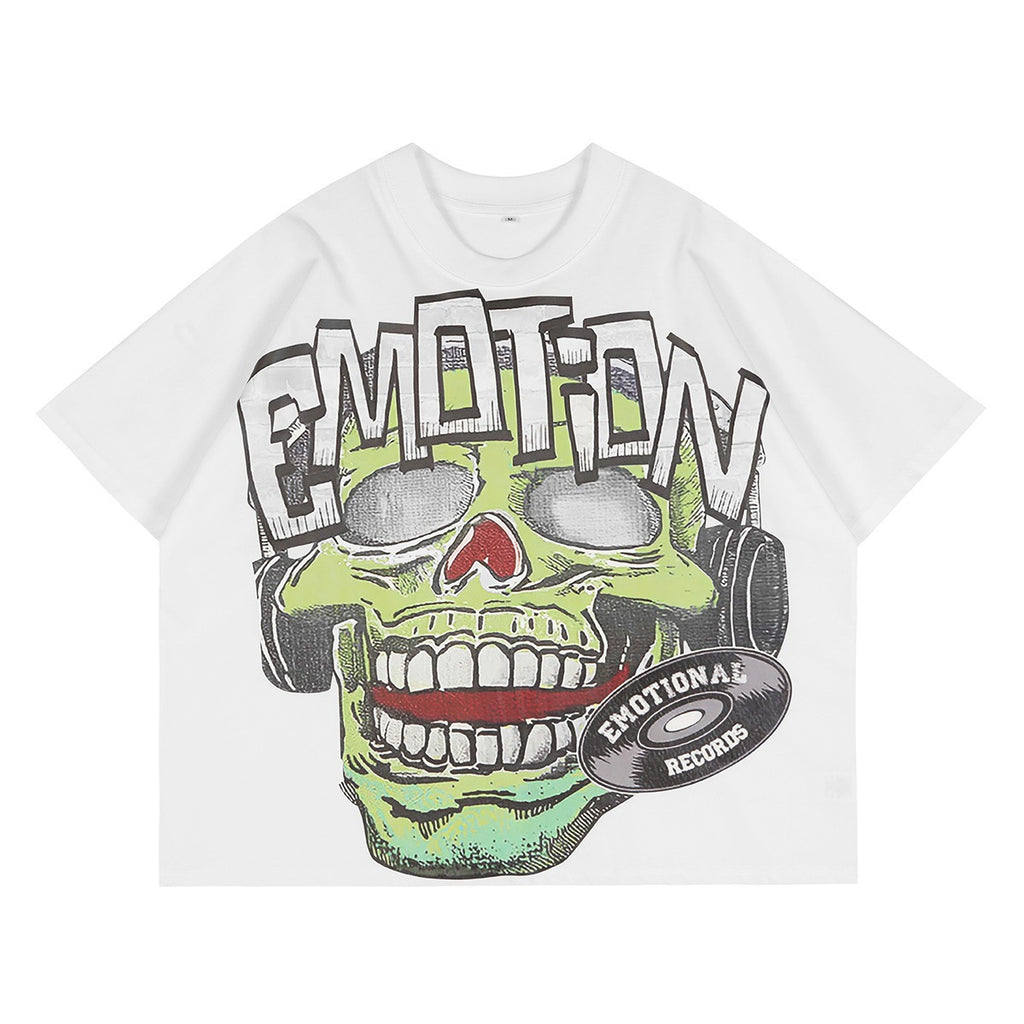 European Fashion Printed Short-Sleeve T-Shirt for Men Trendy Brand